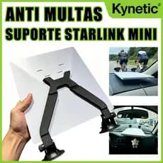 Suporte para Starlink Mini – 2 Ventosas Premium Reforçadas – Película Anti-reflexo – Estável, Discreto e Anti Multas