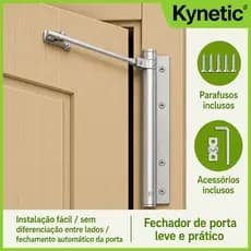 Mola Aço Inoxidável Fechamento Automatico – Silencioso e Ajustável – Suporta até 25kg – 15/18cm