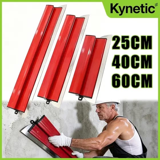Desempenadeira de Aço Inox para Massa Corrida – 25cm, 40cm e 60cm – Lâminas Substituíveis