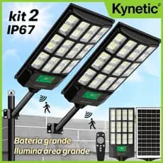 Luz Solar 1000W/600W com Sensor – Escolha 1 ou 2 Unidades – Para Áreas Externas