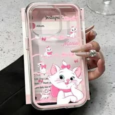 Capa Com Marie Gata Capinha Para iPhone 17 Air 16 15 14 13 12 11 Pro Max Plus Normal Transparente Anti-Impacto HA720