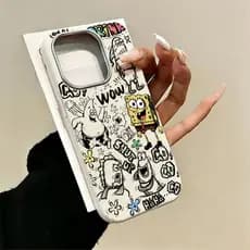 Capa Anti-quedas Fofa Com Acabamento Em Couro Capinha Para iPhone 11 12 13 14 15 16 Plus 17 Ar Pro Max GE063