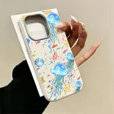 Capa Para iPhone 11 12 13 14 15 16 Plus 17 Ar Pro Max Capinha Anti-quedas Fofa Com Acabamento Em Couro GE091