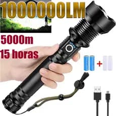 Lanterna Tática P90 P50 Super Potente Profissional LED Recarregável USB Bivolt [FOGO ALTO]