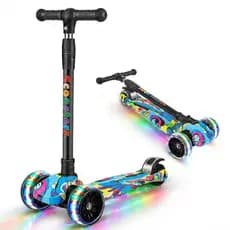 Patins Infantil 4 Rodas Quad Ajustável Com Led Rodas Que Brilham [PRONTA ENTREGA]