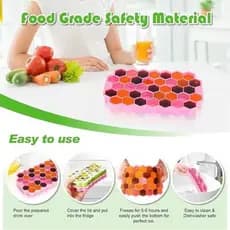 Forma Gelo Silicone Flexível BPA Free Hexagonal-Molde Para Chocolate E Bebidas