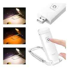 Mini Luminaria Led Leitura De Livro Recarregavel Usb Clip Flexivel Luz Para Ler Na Cama Notebook