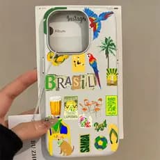 Capa À Prova De Choque Capinha Arranhões Coruro Nosso Brasil Para IPhone 13 11 12 16 15 14 17 Air Normal Plus Pro Max