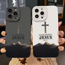 Jesus Capinha Capa De Silicone Anti-impacto Para IPhone 7 8 X Xs XR 11 12 13 14 15 16 17 Air Plus Pro Max Caso Normal