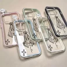 Capa 3 Em 1 Capinha Orando Virgem Maria Para IPhone 13 11 12 1415 1617 Air Pro Max Normal Transparente Acrílico Anti-Imp