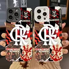 Clube De Futebol Graffiti Capinha Capa Silicone Anti-impacto Para IPhone 7 X XR 11 12 13 14 15 16 17 Ar Plus Pro Max Cas