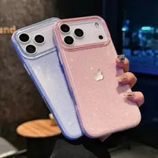 Capa Capinha Silicone Anti-impacto Para IPhone 14 15 16 13 11 12 Normal Pro Max Fino Brilho Luxo Glitter Caso De Telefon