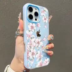 Brinde Metal Incluso Sem Custo Extra Capa Capinha Para iPhone 16 15 14 Plus 13 12 11 17 Air Pro Max Normal Rosa Floral