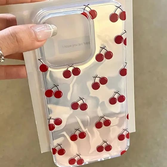 Capinha Capa Para Xiaomi Mi 11 Lite Poco F3 F5 M3 M4 X3 X4 X6 Pro Cereja Gradiente Anti-Queda