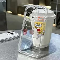 Bob Esponja Logotipo De Metal Livre Capa Capinha Para iPhone 15 14 16 Plus 17 13 12 11 Pro Max Xr Bonito Silicone