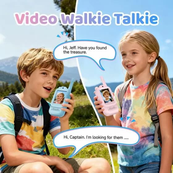 Comunicador HD De Desenho Animado Walkie Talkie Infantil-Mini Sem Fio Para Interação Pai-Filho E Presente