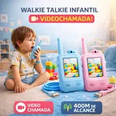 Walkie-Talkie Infantil Com Tela LCD De Comunicação De Vídeo Sem Fio , 3 Modos De Voz , Alcance De Até 400 M
