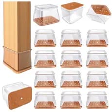 Conjunto De Pés De Proteção De Silicone Para Pernas De Cadeira Retangulares , Quadradas E Redondas , Inclui 8/16/24/32 P