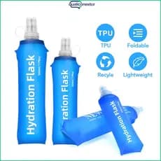 500ml Soft Silicone Foldable Water Bottle Sport Running Outdoor Traveling Running Kettle Hydration Pack Bag