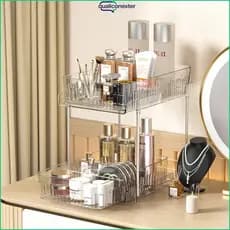 Caixa de armazenamento de prateleira extraível em camadas, adequada para armazenamento diário de cosméticos, cozinha, sa