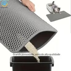 Cat Litter Mat 78x62cm EVA Silicone Double Layer Waterproof Washable Easy Clean Compatible Litter Box