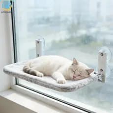 Suprimentos para animais de estimação confortável pendurado gato maca janela estilo lateral fácil de mover suporte de ca