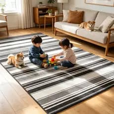 Tapete macio lavável à máquina de tamanho grande, 2m * 3m, estilo moderno, antiderrapante, sem fiapos, tapete fino inter