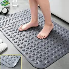 Tapete de banheiro, tapete de massagem para pés de banheiro, ventosa, antiderrapante e drenagem rápida-36x70cm