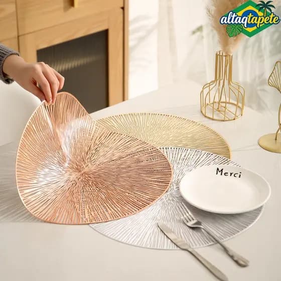 Americano Desktop Placemat prato de jantar esteira 3/6 peças conjunto redondo Design de moda à prova dwaterproof água An