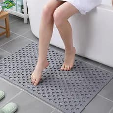 Tapete de banheiro antiderrapante, tapete de massagem para pés de banheiro, ventosa, drenagem antiderrapante e rápida-36