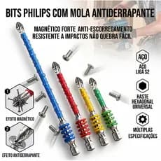 Conjunto de bits de chave de fenda Phillips 4/8, com broca magnética, adequado para furadeira elétrica/chave de fenda, m