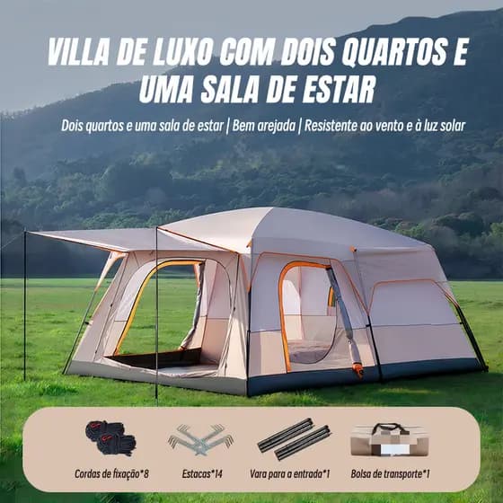 Barraca De Acampamento Para Uso Ao Ar Livre Para Várias Pessoas Fácil De Transportar Três modelos