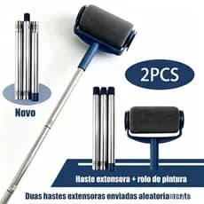 Kit de Pincel Rolo de Pintura Easy Glide de 6 Polegadas para Pintura de Paredes + 72 cm cabo