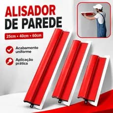 Desempenadeira Aço Inox 25/40/60cm com Lâmina Flexível Lisa Para Massa Corrida Drywall