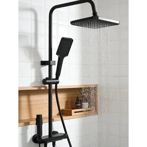 Sistema de chuveiro com Display Digital, com luz ambiente, gás e teclas de Piano elétrico, Kit de combinação de torneira