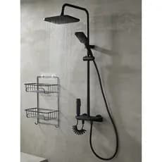 Conjunto de torneira de chuveiro elétrica a gás 4 em 1, chuva de alta pressão, portátil com parte superior, pistola de p