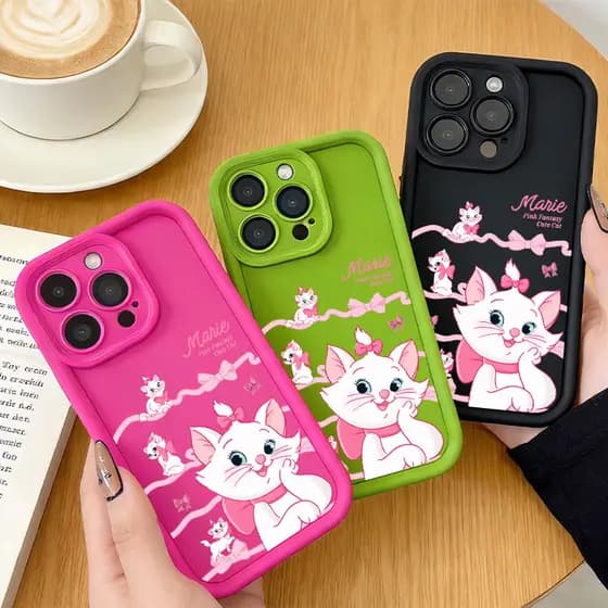 Capa Para Samsung A17 A07 A56 A36 A55 A54 A16 A15 A14 A05S A51 A52 A34 A35 A32 A13 Telefone Móvel Marie Gato JJ