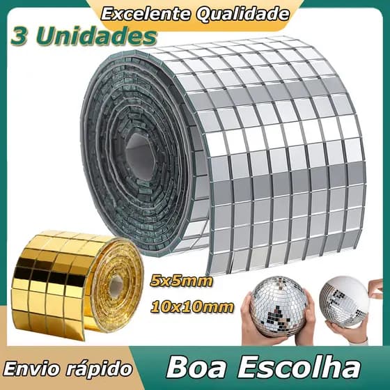 3peças Adesivos de espelho para paredes espelhado película espelhada para decoração de artesanato faça