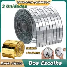 3peças Adesivos de espelho para paredes espelhado película espelhada para decoração de artesanato faça