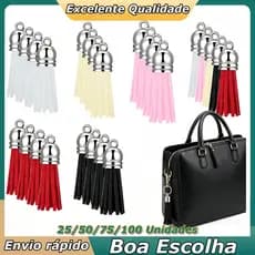 25/50/75/100 borlas para fazer chaveiros borlas de 3.6cm pingentes de borla boné para artesanato faça você mesmo