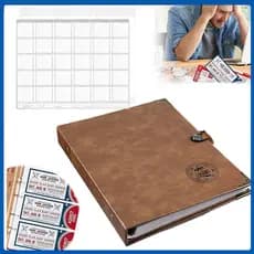 Álbum Para 150 Moedas + 240 notas - de até 3,5cm Para moedas