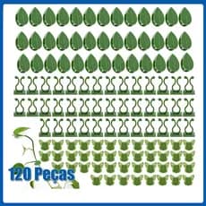 120Pcs Clips escalada para planta em formato de folha de planta, suporte de parede para decoração