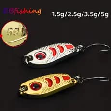 1 Pçs Isca De Pesca Wobbler Spinner Iscas Mini Colheres Artificial Baixo Duro Lantejoulas Metal Aço Gancho Enfrentar