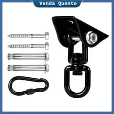 Pacote de 1 peça 360° Kit de gancho para cadeira suspensa em aço inoxidável, rolamento 500 kg