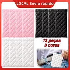 12 peças Bolsa para Óculos de Sol em Couro PU com Fechamento Automático – Ideal para Presente, 3 Cores
