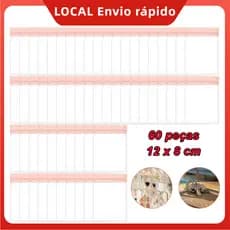 60 Pcs Saco de Jóias Anti Oxidação Rosa 8x12cm – reutilizável, protege contra desgaste, ideal para presentes