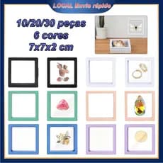 Kit 10/20/30 Caixa de Armazenamento de Joias Anti Oxidação PE 3D 7x7cm – organiza colares, efeito 3D, seguro