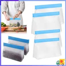 Saco de preservação de alimentos à prova de vazamento para arranjo Vertical de geladeira, sem BPA, reutilizável, tamanho