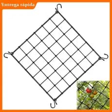 60 x 60 cm, Rede de treliça elástica para sala de cultivo, rede de plantas resistentes com ganchos