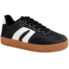Tênis Feminino casual Samba Cadarço Detalhe de Listra na Lateral Confortável Social Antiderrapante